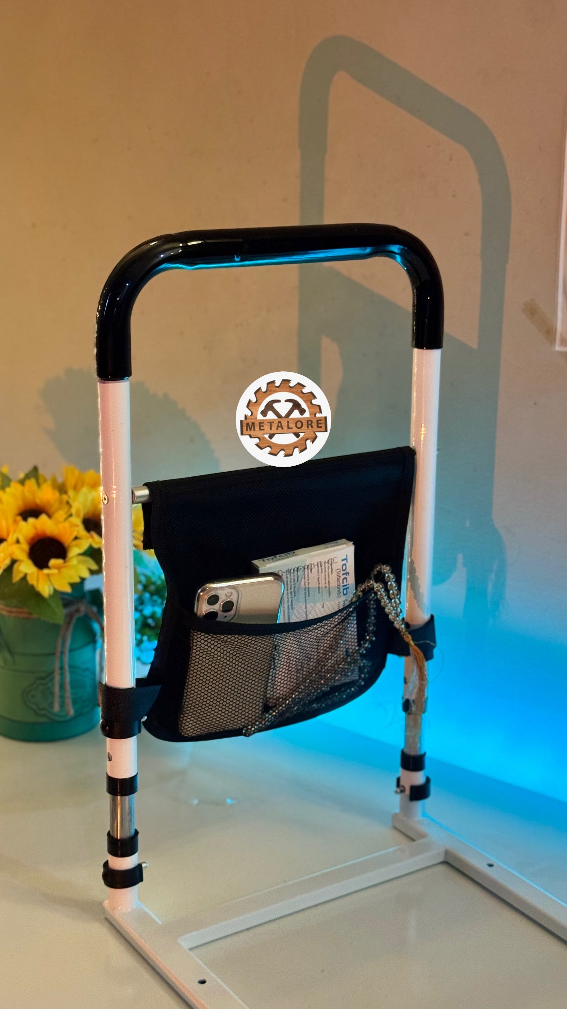 Metalore Bed Safety Rail for Elderly | Adjustable Bed Assist Handle | Senior Bed Rail Guard | Adult Bed Support Pakistan