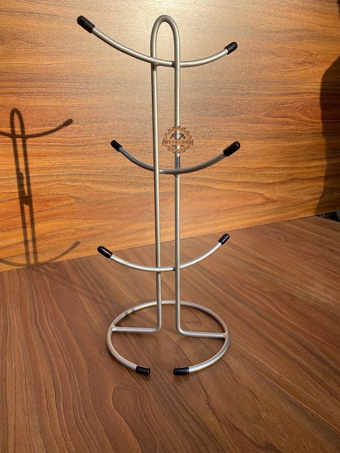 Metalore Mug Tree Stand | 6 Hook Cup Holder | Kitchen Organizer | Coffee Mug Holder Stand Pakistan"